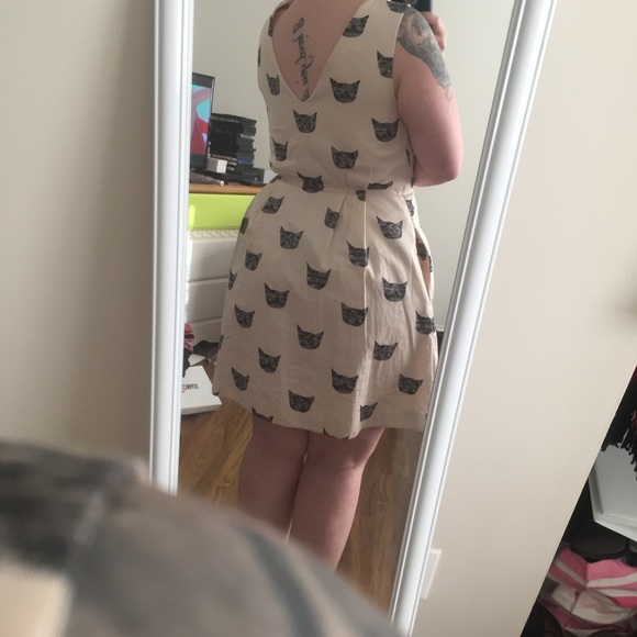 SOLD💥 Anthropologie cat print dress 🐱 - Picture 4 of 6